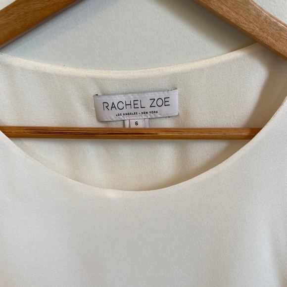 RACHEL ZOE Cream Ruffled Cut Out Blouse - Picture 12 of 14